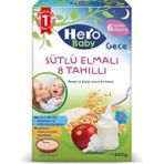 Hero Baby Gece Sütlü Elmalı 8 Tahıllı Kaşık Maması 200 gr (5 Adet)