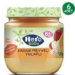 Hero Baby Karışık Meyveli Yulaflı 6x125 gr Kavanoz Maması