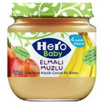 Hero Baby Kavanoz Bebek Maması 125G Elmalı&Muzlu (6'Li Paket)