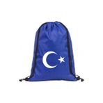Hero Tasarım Ay Yıldız Türk Bayrağı - Ipli Spor Sırt Çantası - Günlük - Okul 35*45CM One Size | HR1032 - Lacivert - 20 L