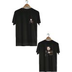 Hero Tasarım BLL167 Siyah Leyla ile Mecnun Ön Arka Baskılı Bisiklet Yaka Erkek T-shirt
