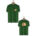Hero Tasarım BLL173 Haki Leyla ile Mecnun Ön Arka Baskılı Bisiklet Yaka Erkek T-shirt