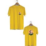 Hero Tasarım BLL173 Sarı Leyla ile Mecnun Ön Arka Baskılı Bisiklet Yaka Erkek T-shirt