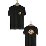 Hero Tasarım BLL173 Siyah Leyla ile Mecnun Ön Arka Baskılı Bisiklet Yaka Erkek T-shirt