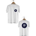 Hero Tasarım BLL1755 Beyaz Pinterest Ön Arka Baskılı Erkek T-shirt