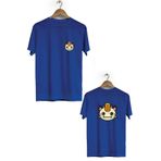 Hero Tasarım BLL1831 Lacivert Pikaçu Ön Arka Baskılı Bisiklet Yaka Erkek T-shirt