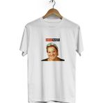 Hero Tasarım BLL207 Adile Naşit Beyaz Bisiklet Yaka Kısa Kollu Unisex T-shirt