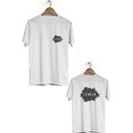Hero Tasarım BLL2190 Beyaz İzmir Ön Arka Baskılı Bisiklet Yaka Kısa Kollu Erkek T-shirt