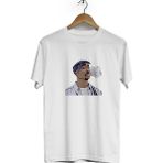 Hero Tasarım BLL3009 2Pac Bisiklet Yaka Kısa Kollu Beyaz T-shirt