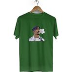 Hero Tasarım BLL3009 2Pac Bisiklet Yaka Kısa Kollu Haki T-shirt