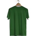 Hero Tasarım BLL795 Haki Kral Taçlı Aslan Ön Arka Baskılı Bisiklet Yaka Erkek T-shirt