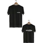 Hero Tasarım BLL853 Siyah Şaşkın Panda Ön Arka Baskılı Bisiklet Yaka Kısa Kollu Erkek T-shirt