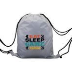 Hero Tasarım Hero tasarım Eat Sleep Game - Ipli Spor Sırt Çantası - Günlük - Okul 35*46CM One Size | INN1009 - Beyaz - Standart