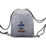 Hero Tasarım Hero tasarım It Well Be Okay - Ipli Spor Sırt Çantası - Günlük - Okul 35*46CM One Size | INN1012 - 000-Siyah - Standart
