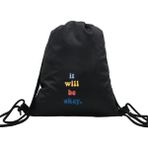 Hero Tasarım Hero tasarım It Well Be Okay - Ipli Spor Sırt Çantası - Günlük - Okul 35*46CM One Size | INN1012 - 003-Lacivert - Standart