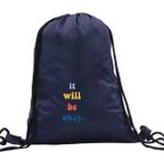 Hero Tasarım Hero tasarım It Well Be Okay - Ipli Spor Sırt Çantası - Günlük - Okul 35*46CM One Size | INN1012 - Gri - Standart