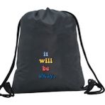 Hero Tasarım Hero tasarım It Well Be Okay - Ipli Spor Sırt Çantası - Günlük - Okul 35*46CM One Size | INN1012 - Pembe - Standart