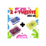 HEROES 350 Gr Slime Seti 2+1 - Ele Yapışmayan Pofuduk Slaym Oyun Jeli Eğitici 3 Renk