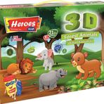 Heroes 3D Orman Hayvanları 6 Renkli Oyun Hamuru ERN-571