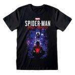 Heroes Inc Spider-Man Miles Morales Video Oyunu Tişört City Overwatch (XL)