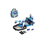 Heroes Toys Cantali Polis Seti Arabali Ern-2015 Mavi,Sirt Cantali Tasinabilir Oyuncak Polis Garaj Seti