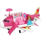 Heroes Toys Uçak Ev Bebek Seti Kız Çocuklar İçin Renkli Oyun Teması 37 x 24 x 10 cm