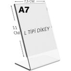 Heroglas A7 L Tipi Dikey Masa Üstü Şeffaf Pleksi / Föylük-Fiyatlık-Menü-Broşürlük