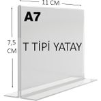 Heroglas Heroglas(10 Adet) A7 T Tipi Yatay Masa Üstü Şeffaf Pleksi / Föylük-Fiyatlık-Menü-Broşürlük