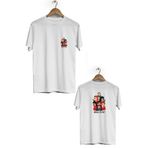 herotasarım Bella Ciao Ön Arka Baskılı Bisiklet Yaka Kısa Kollu Tişört BLL3398 (Beyaz/XXL)