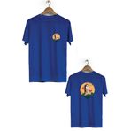 Herotasarım BLL173 Lacivert Leyla ile Mecnun Ön Arka Baskılı Bisiklet Yaka Erkek T-shirt
