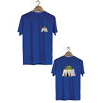 herotasarım Osmanlı Çadırı Ön Arka Baskılı Bisiklet Yaka Kısa Kollu Tişört BLL1437 (Lacivert / 4XL)