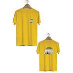 herotasarım Osmanlı Çadırı Ön Arka Baskılı Bisiklet Yaka Kısa Kollu Tişört BLL1437 (Sarı / 4XL)