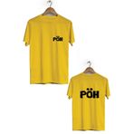 herotasarım Pöh Ön Arka Baskılı Bisiklet Yaka Kısa Kollu Tişört BLL1471 (Sarı / 4XL)