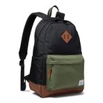 Herschel Heritage Unisex Sırt Çantası 11383-06427-OS Black/Four Leaf Clvr/Sddle Brn STD