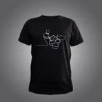 Herşey Nota Bateri Çalan Adam Siyah T-Shirt - 2XL