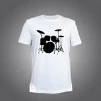 Herşey Nota Bateri Unisex Tshirt - XXL - Beyaz