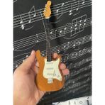 Herşey Nota Elektro Gitar Ahşap El Yapımı Biblo Minyatür 25 cm - Violin Sunburst