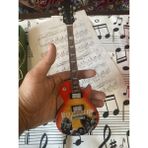 Herşey Nota Elektro Gitar El Yapımı Ahşap Minyatür Biblo 25 cm 2 LED Zeppelin Jimmy Page - Violin Sunburst