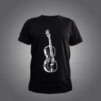 Herşey Nota Keman Siyah Tshirt Unisex - L