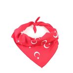Herşey Nota Kırmızı Ay Yıldız Türk Bayrağı Temalı Pamuk Kumaş Fular - Bandana - 23 Nisan, 29 Ekim, 19 Mayıs