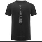 Herşey Nota Piyano Kravat Unisex Tshirt - Siyah