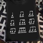 Herşey Nota Ünlü Besteciler Unisex Tshirt - M - Siyah