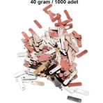 Herşey Trend Herşeytrend Açık Kırmızı 15 x 5 mm Dantel Oya Yazma Halhal Abiye Lazer Kesim Pul 1000 Adet / 40 Gram