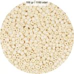 Herşey Trend Herşeytrend Beyaz Renk 4 mm Yaklaşık 1100 Adet / 100 Gram Cam Boncuk Oya Yazma Bileklik ve Kolye