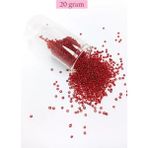 Herşey Trend Herşeytrend Dökme Cam Kum Boncuk (11/0) 2 mm - 20 Gram - Şeffaf Koyu Kırmızı - BNC015