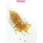 Herşey Trend Herşeytrend Dökme Cam Kum Boncuk (8/0) 3 mm - 20 Gram - Şeffaf Koyu Sarı - BNC176