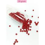Herşey Trend Herşeytrend Dökme Cam Kum Boncuk Büyük Boy (6/0) 4 mm - 20 Gram - Koyu Kırmızı - BNC074