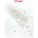 Herşey Trend Herşeytrend Dökme Cam Kum Boncuk Büyük Boy (6/0) 4 mm - 60 Gram - Inci Beyaz - BNC117
