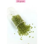 Herşey Trend Herşeytrend Kesme Cam Boncuk 2mm - 20 Gram - Şeffaf Çimen Yeşili -BNC345