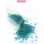 Herşey Trend Herşeytrend Kesme Cam Boncuk 2mm - 20 Gram - Şeffaf Turkuaz -BNC316